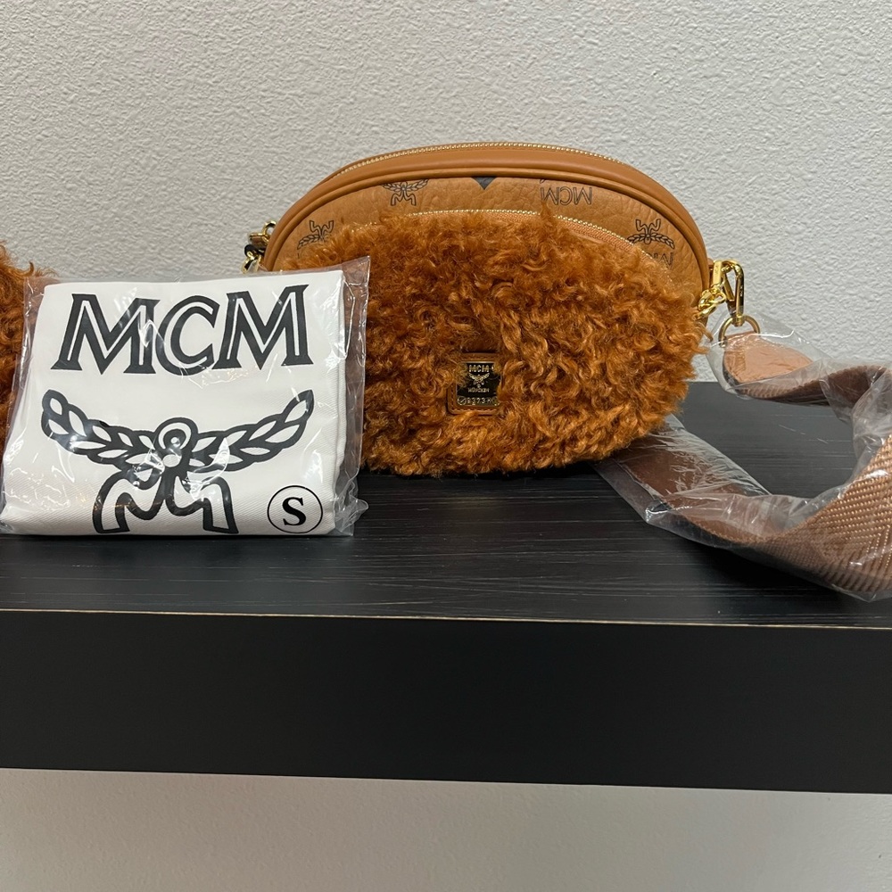 New MCM Fur 3 Piece Crossbody. Fur pieces are removable.